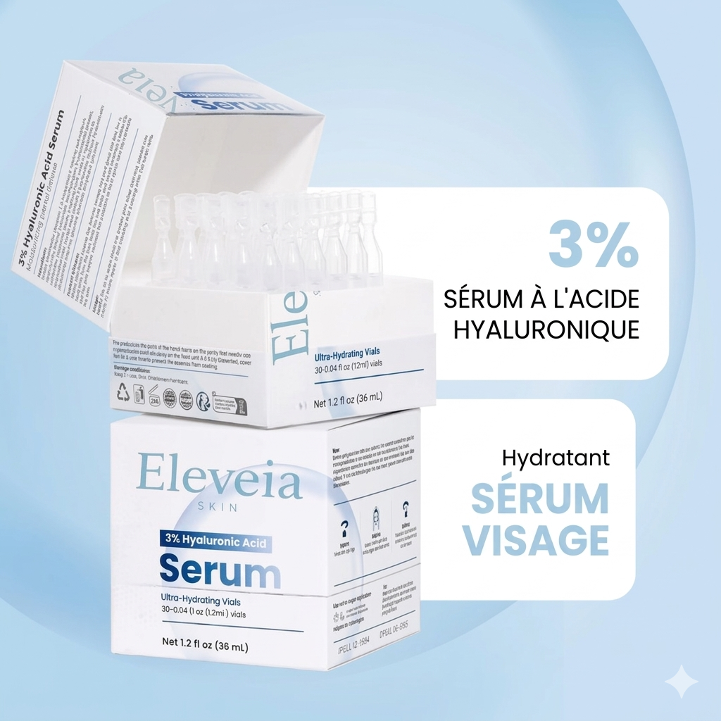 Sérum ultra hydratant à 3% d'acide hyaluronique de Eleveia